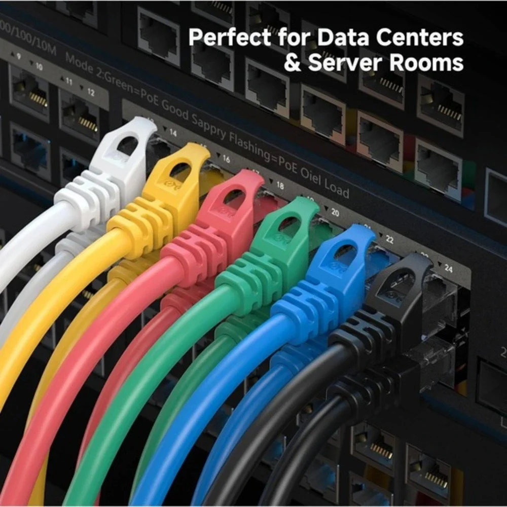Blue Cat 6 Ethernet Cable 10Gbps Network LAN Cord Gold Plated‎ Connectors